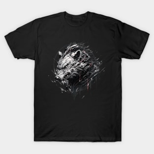 Mecha Tier Tiger Wolf Fuchs Drache Cyborg T-Shirt
